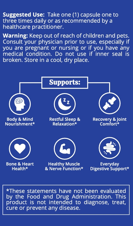 ***** Magnesium Glycinate ***** 180 capsules | 105mg each